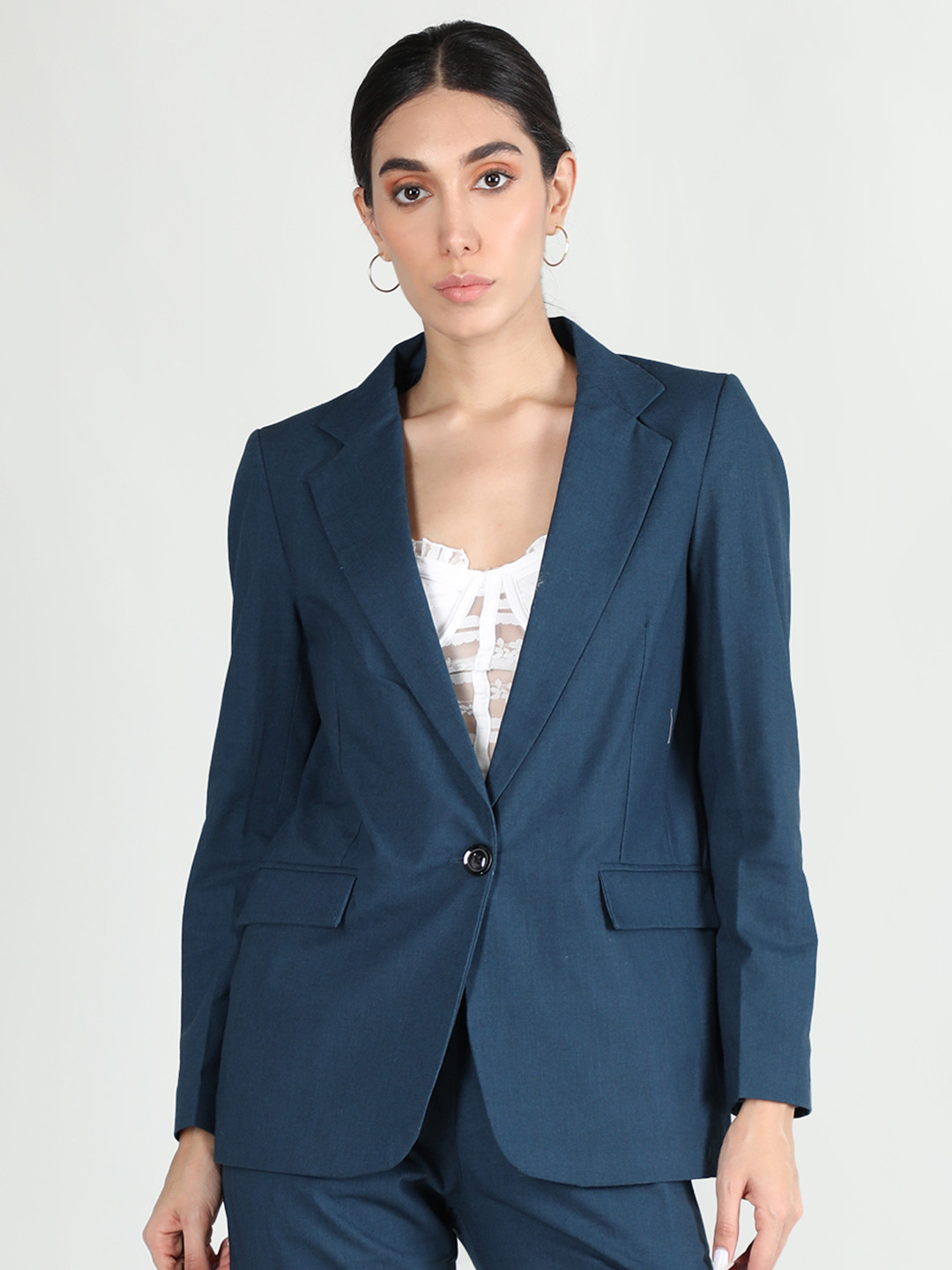 Dlanxa Notched Lapel Collar Single Breasted Linen Blazers