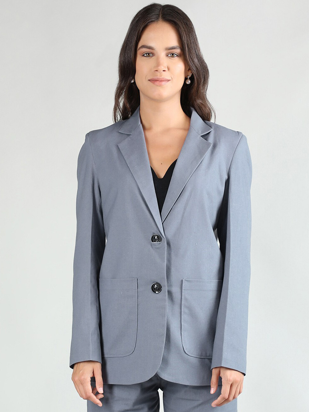 Dlanxa Notched Lapel Collar Single Breasted Linen Blazers