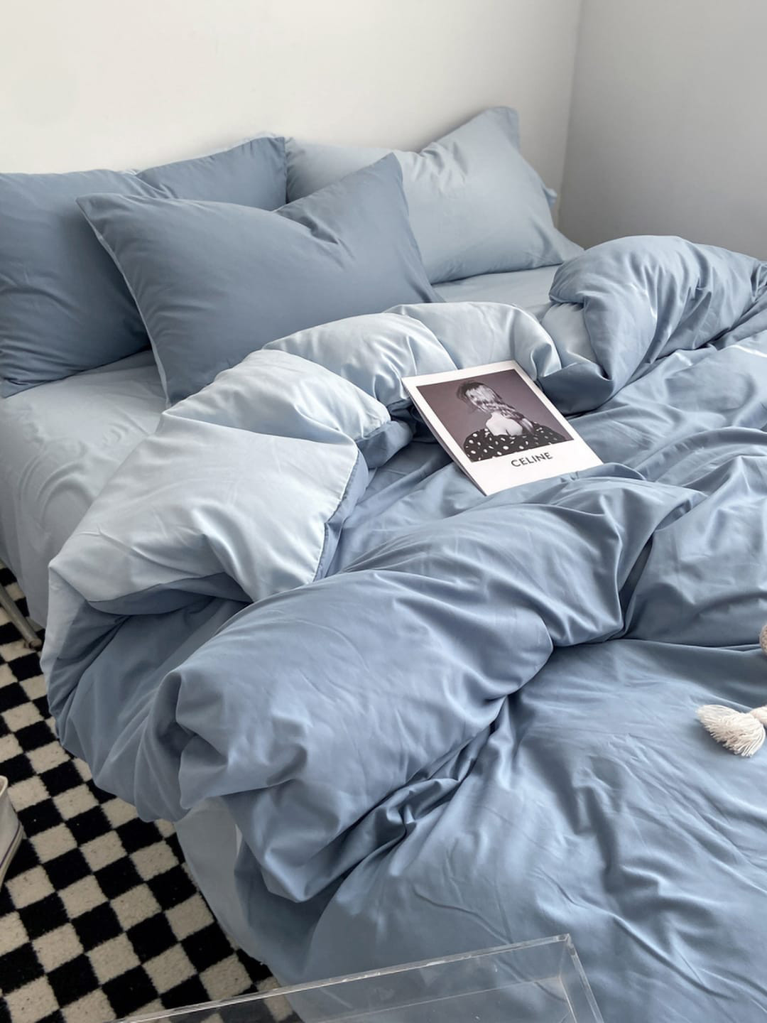 JC HOME Blue Double XL Bedding Set
