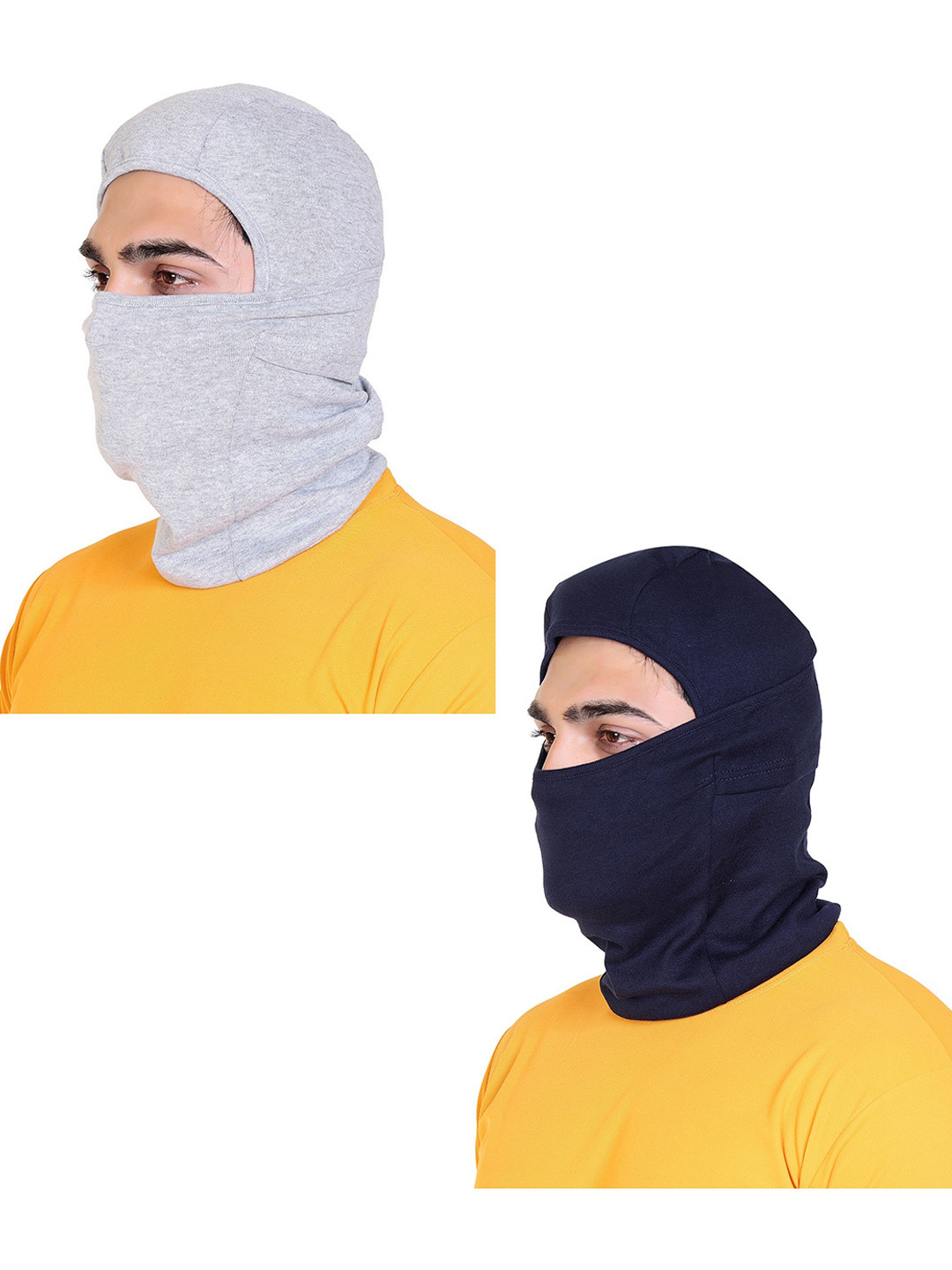 Gajraj Pack Of 2 Reusable Stretchable Cotton Full Balaclava Face Masks