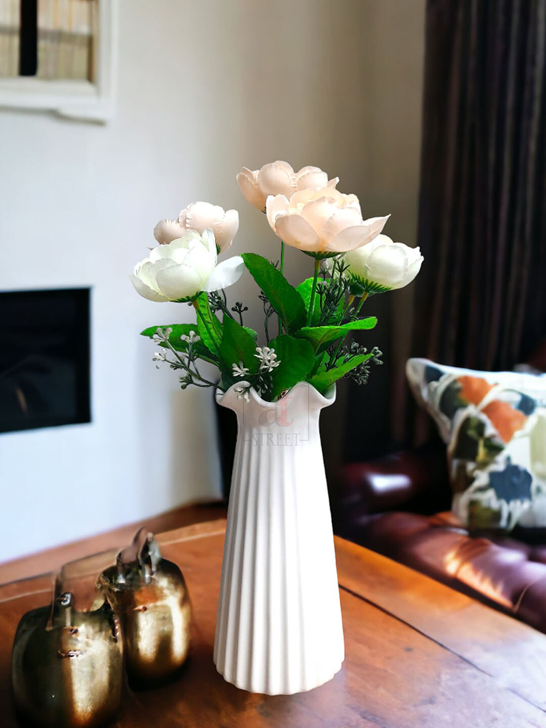 Art Street Pink & White Artificial Peony Flowers