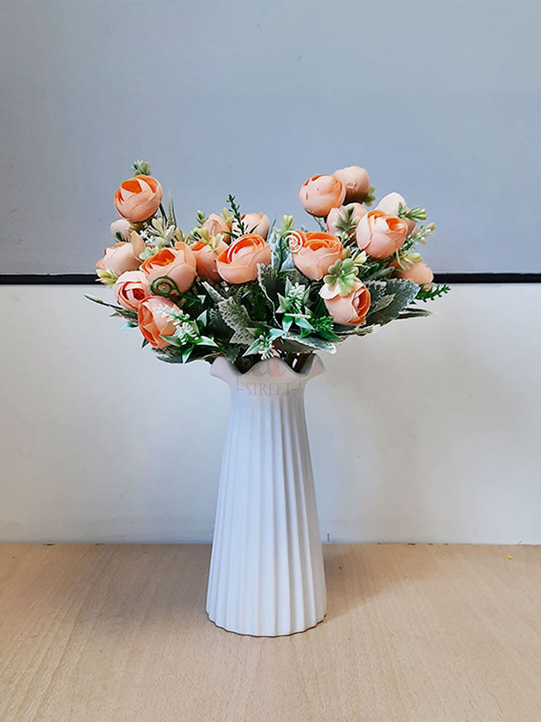 Art Street Orange Colored Artificial Daisy Flowers - 2 Pieces