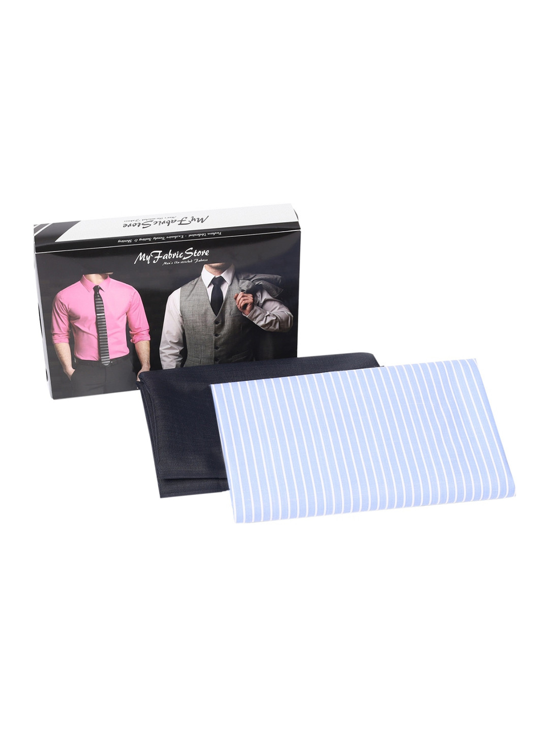 My Fabric Store Men Striped Shirt & Trouser Clothing Fabric