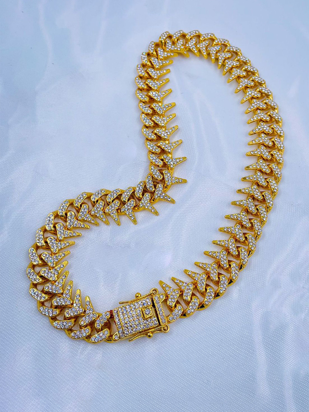 ZIVOM Gold-Plated Rhinestone Necklace