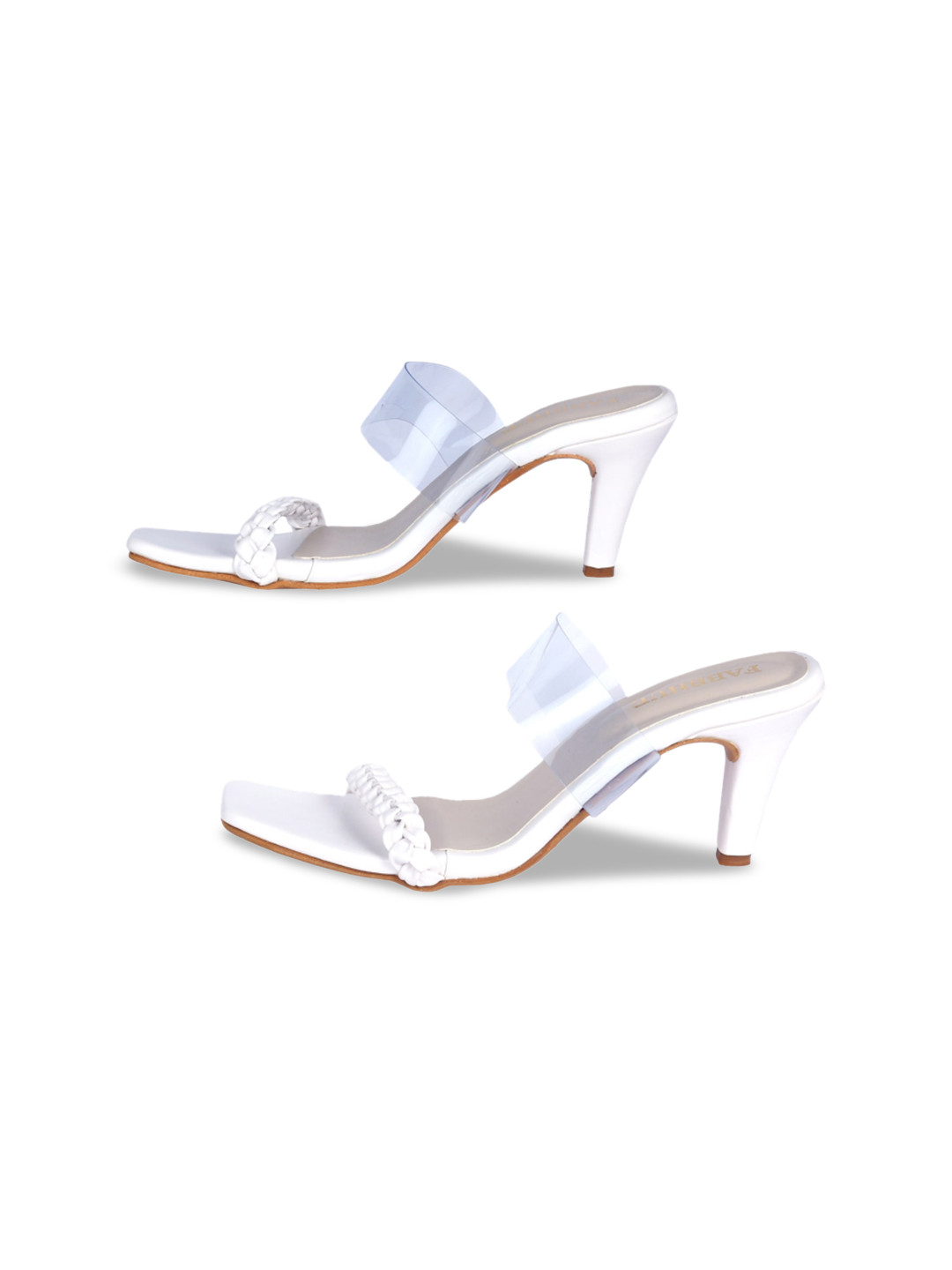 FABBHUE Braided Strap Kitten Heels