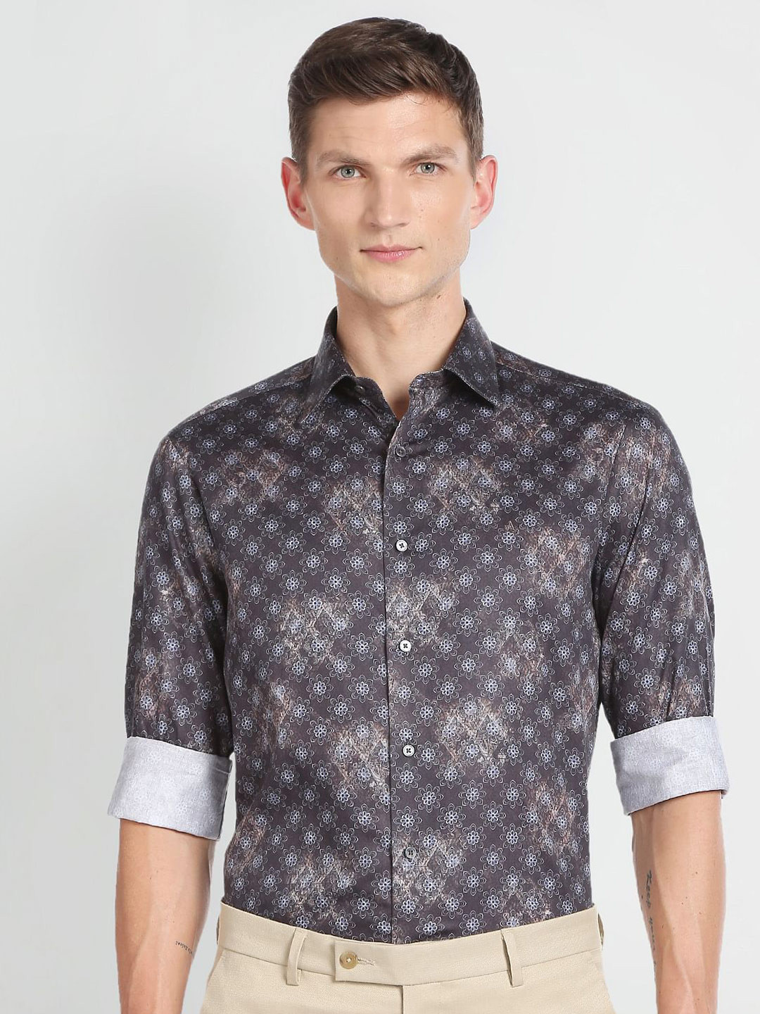 Arrow Floral Printed Pure Cotton Shirt