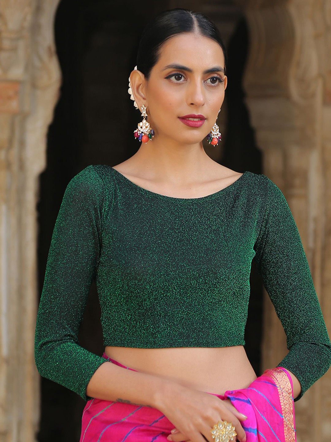 Swtantra Embellished Stretchable Saree Blouse