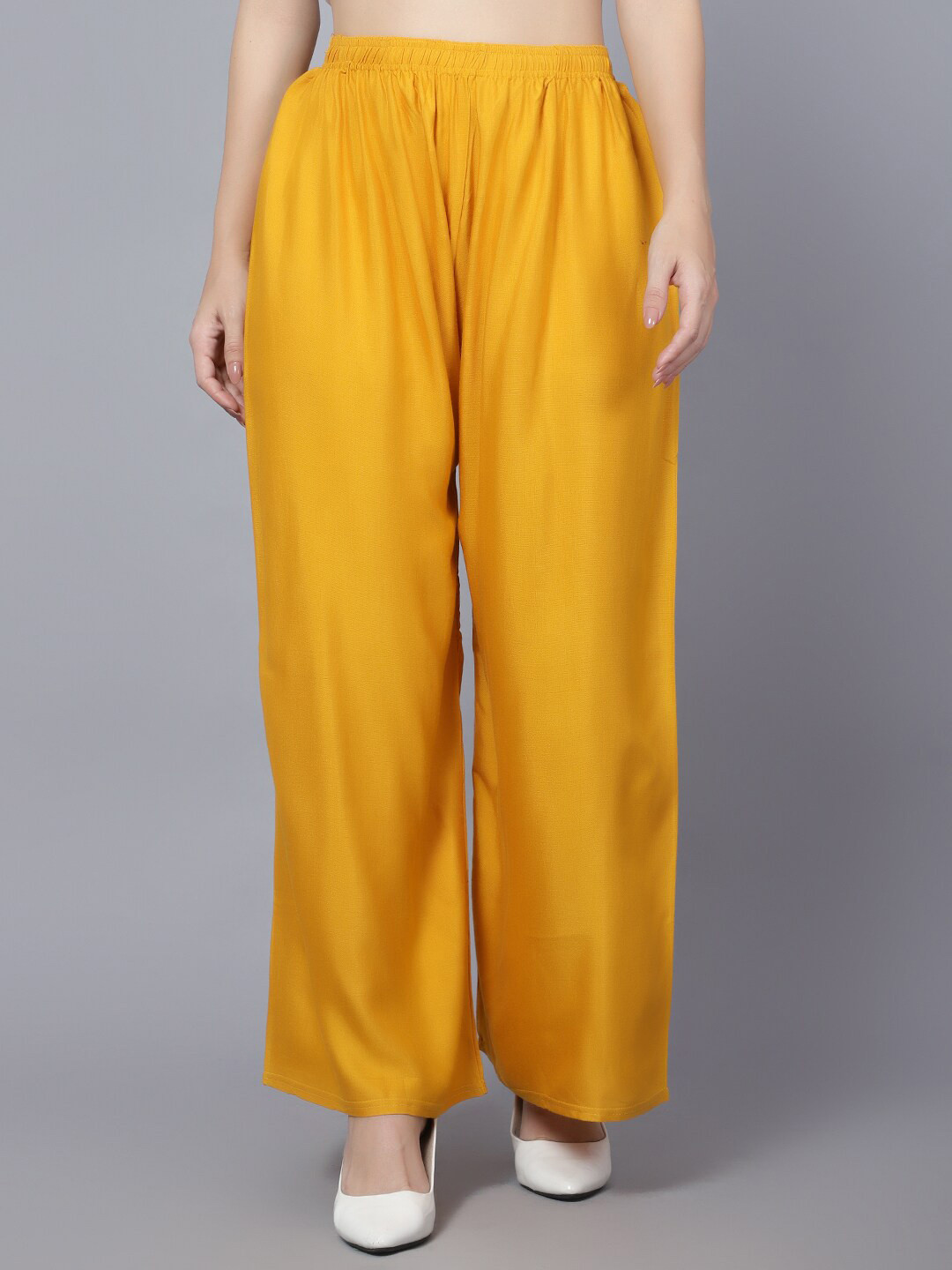 Trendzmy Women Flared Plain Slip-On Palazzos