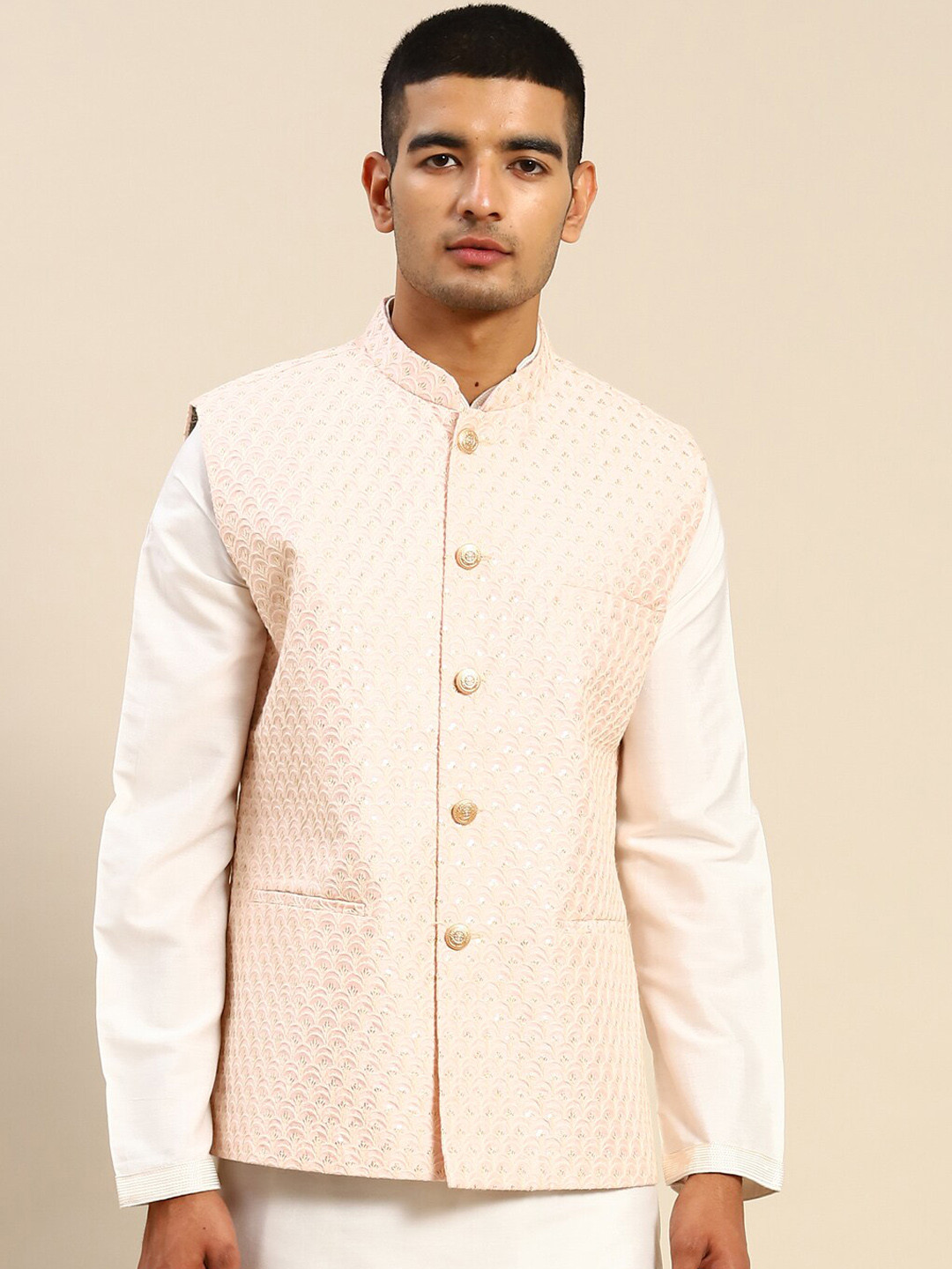 RAJUBHAI HARGOVINDAS Embroidered Nehru Jacket