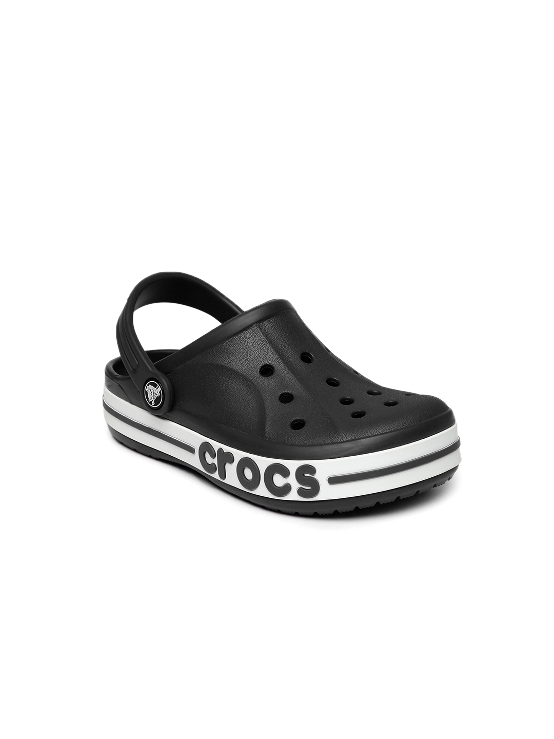crocs black solid clogs