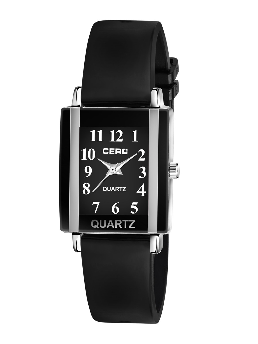 CERO Embellished Dial & Bracelet Style Straps Analogue Watch M-248-SL-Blacknew