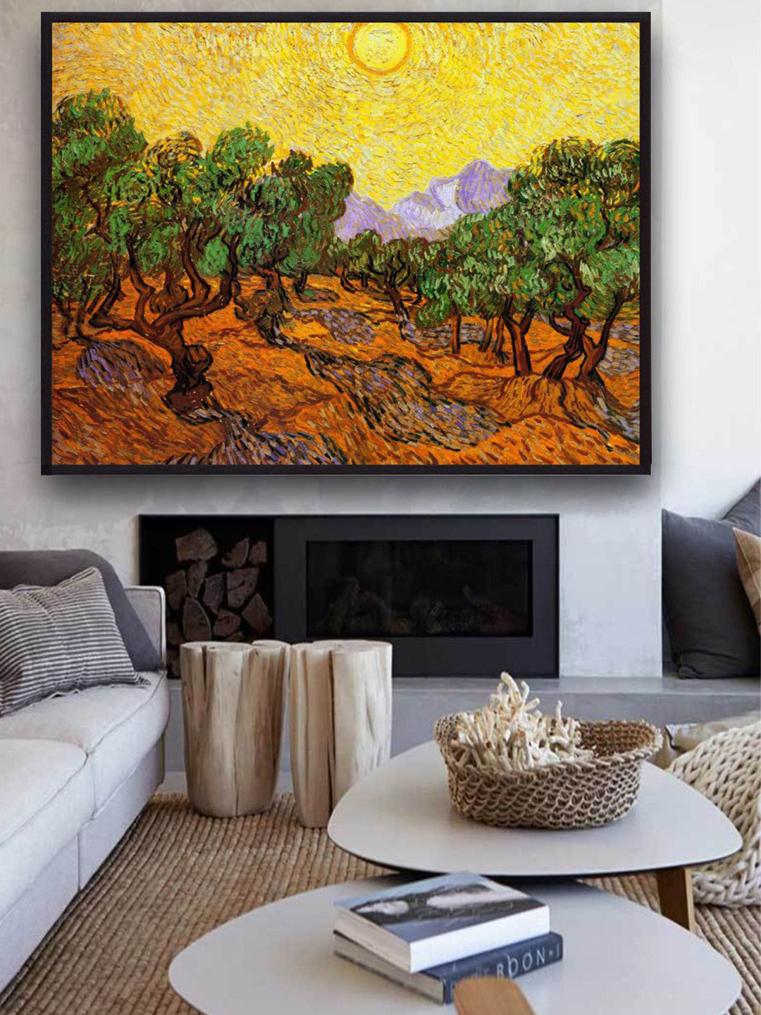 The Art House Yellow & Green Abstract Printed Wall Art