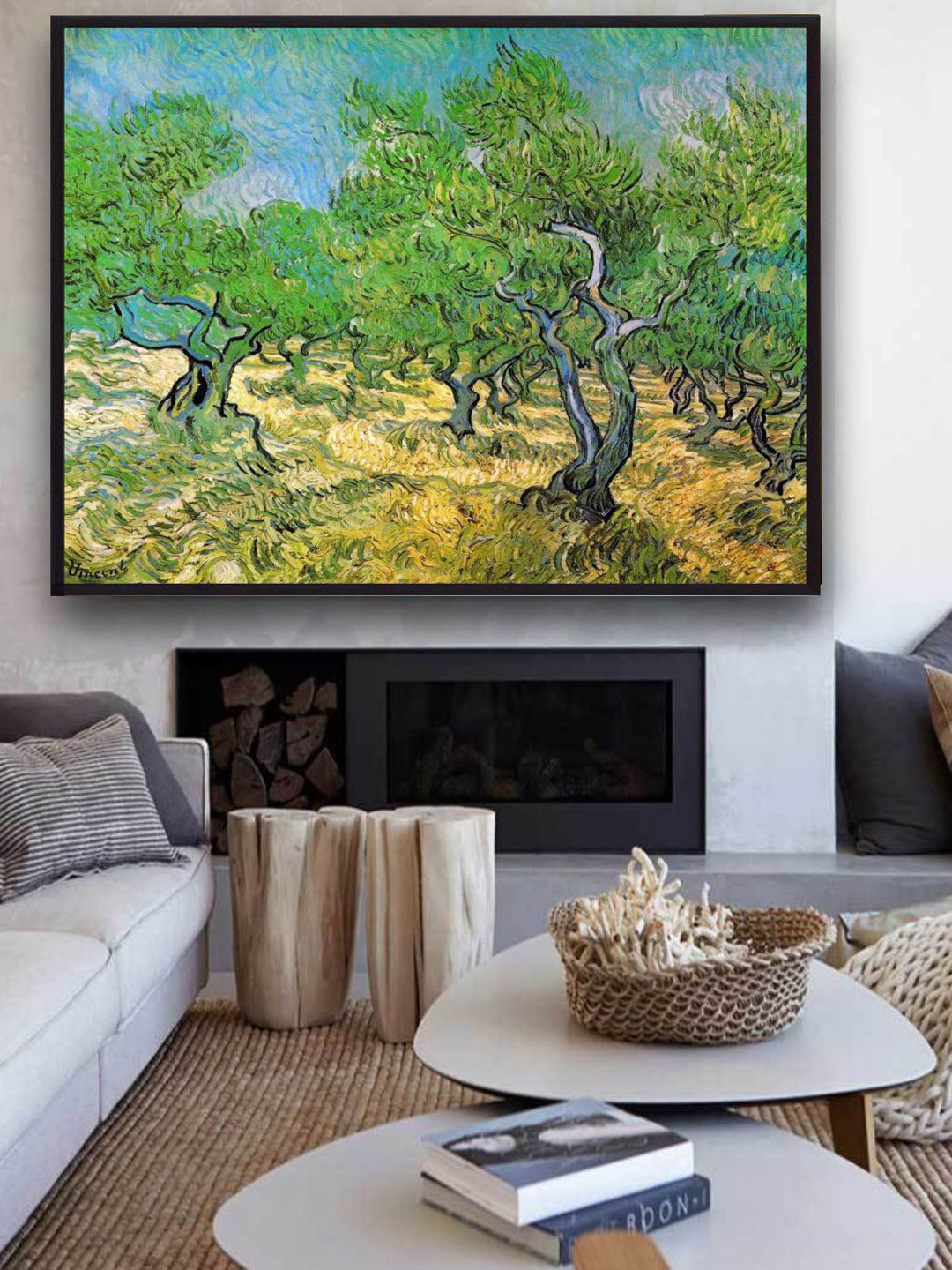 The Art House Brown & Green Painting Framed Wall Art