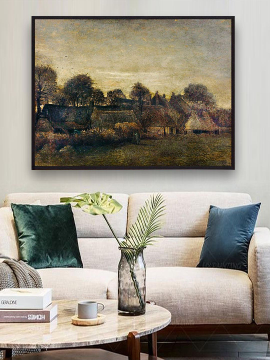 The Art House Brown Canvas Wall Living Room Rectangle Paintings Wall Art -18 x 13In