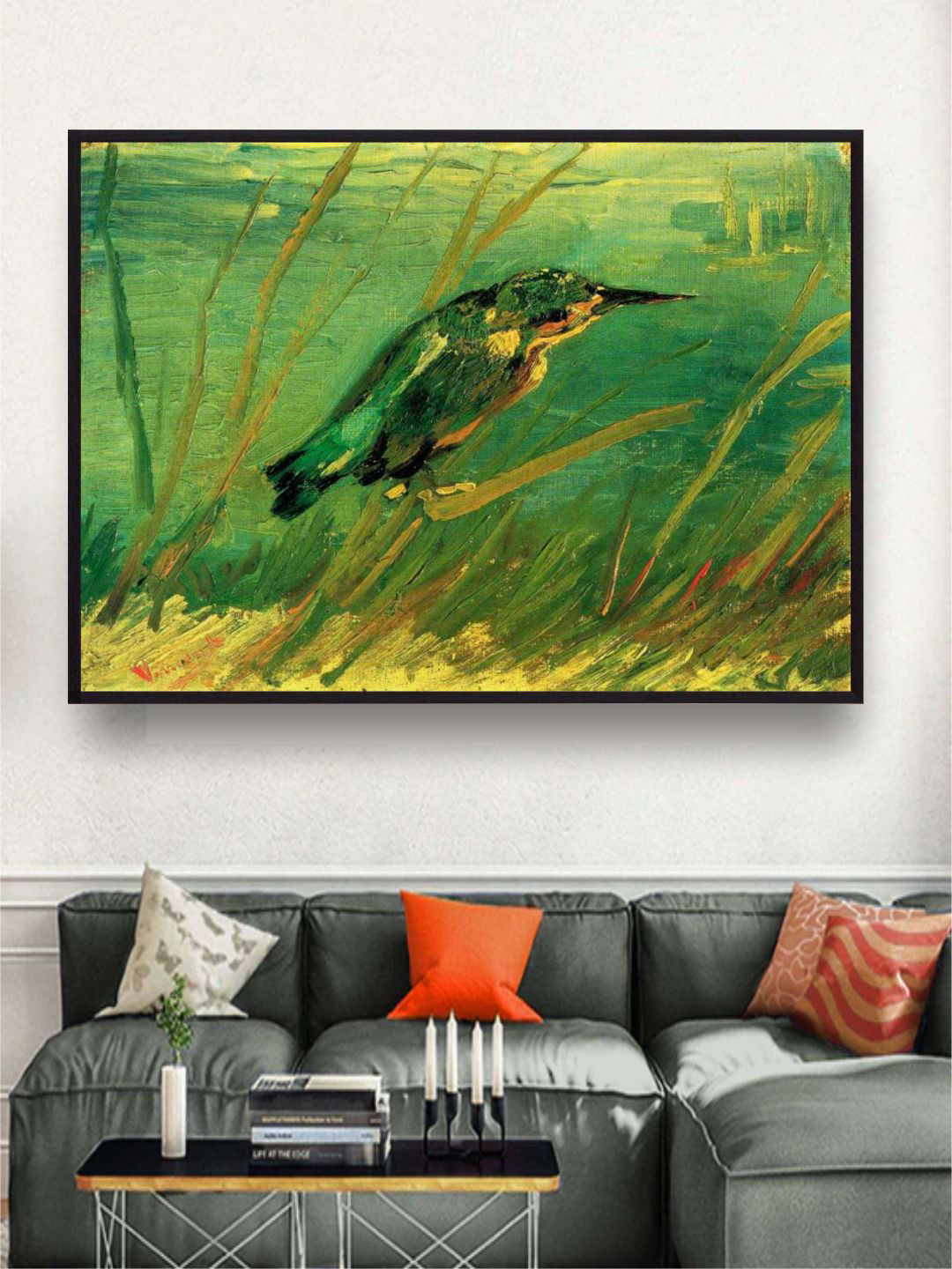 The Art House Yellow & Green Painting Framed Wall Art