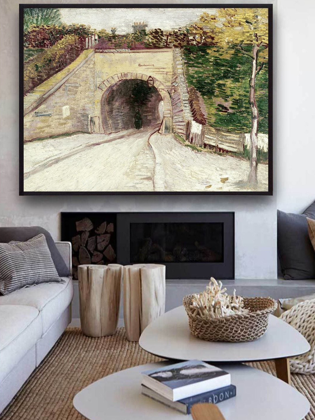 The Art House Tunnel Through Hillside By Van Gogh Wall Art