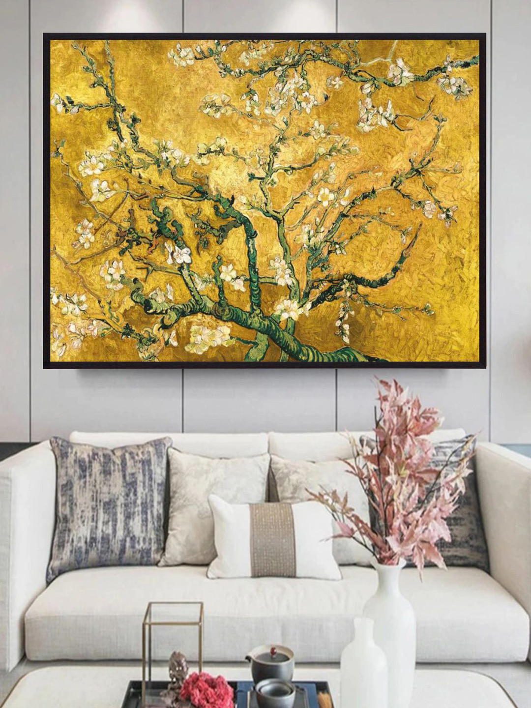 The Art House Yellow & White Mandorlo In Fiore (Gold Variation) By Van Gogh