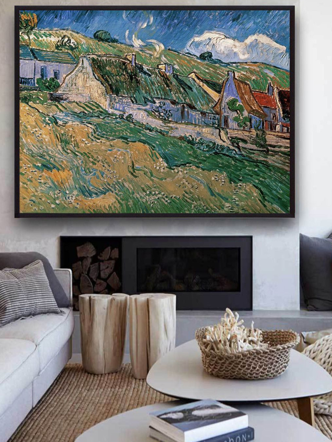 The Art House Green Thatched Cottages By Van Gogh