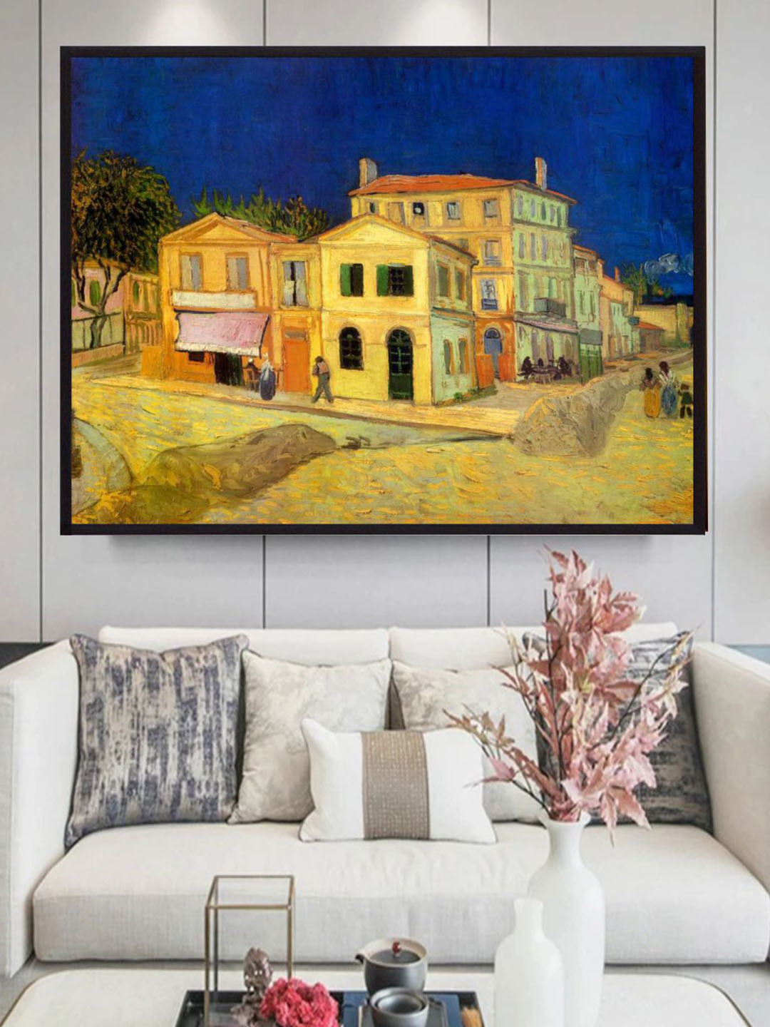 The Art House Yellow Canvas Wall Living Room Rectangle Paintings Wall Art -28 x 22In