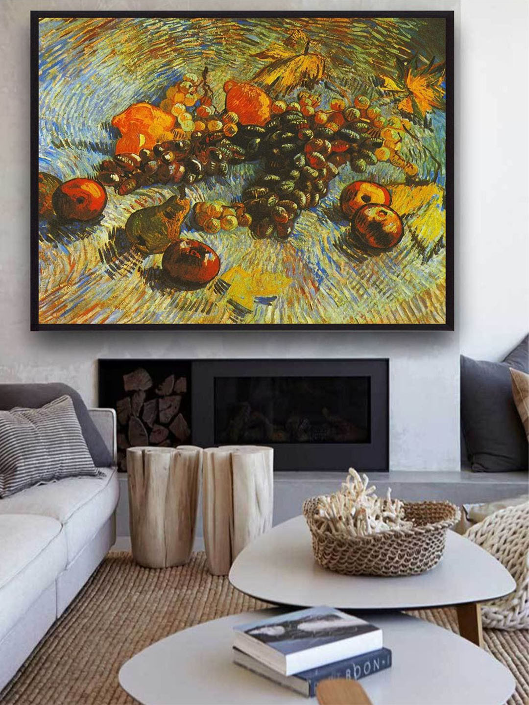 The Art House Orange & Yellow Grapes Apples Pear Lemons By Van Gogh Painting