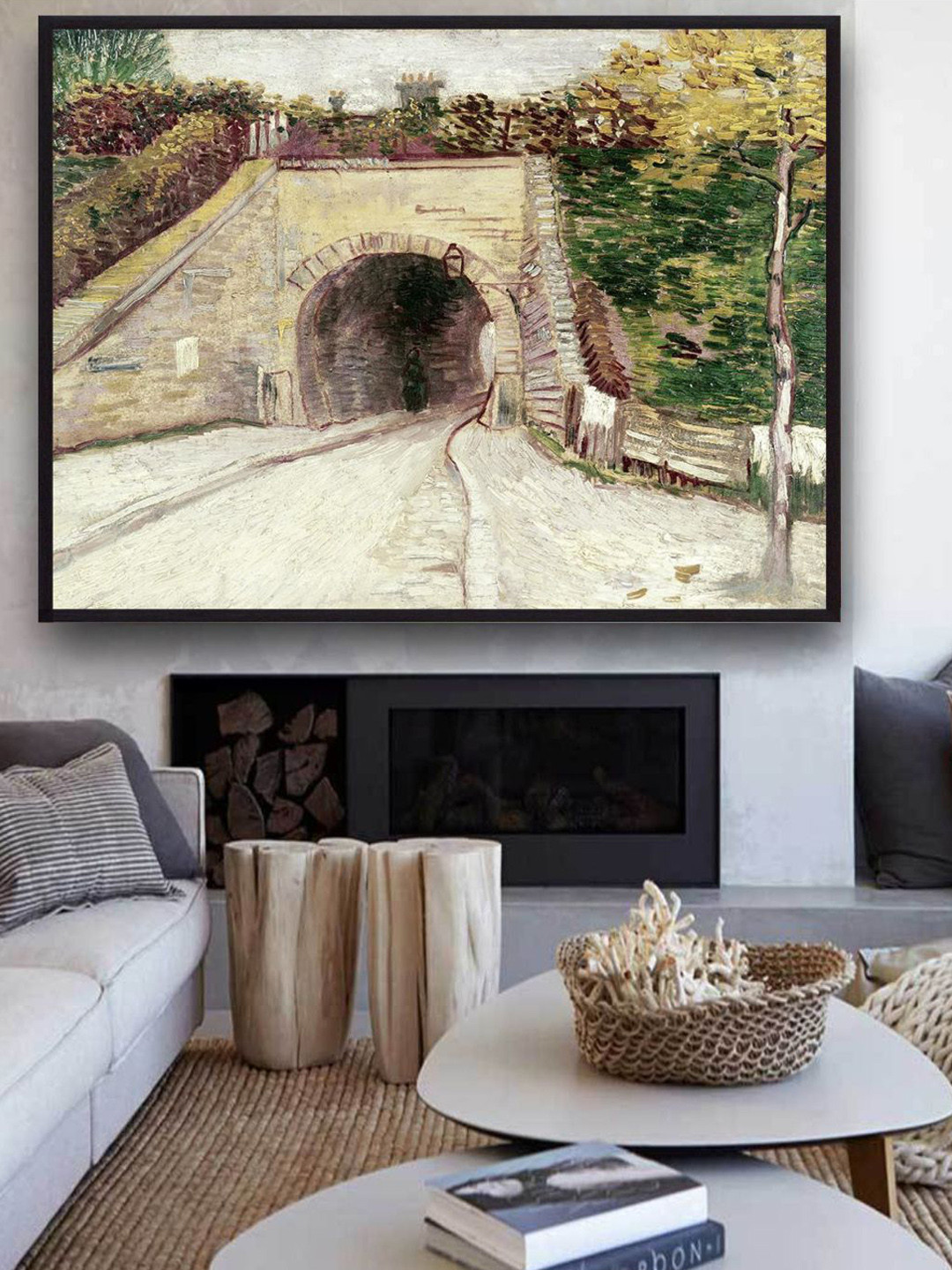 The Art House Tunnel Through Hillside By Van Gogh Wall Painting