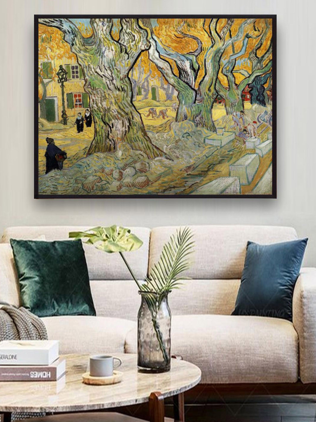 The Art House Yellow & Green Tree Framed Wall Painting