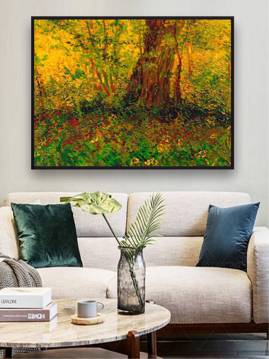 The Art House Yellow & Green Undergrowth 3 By Van Gogh