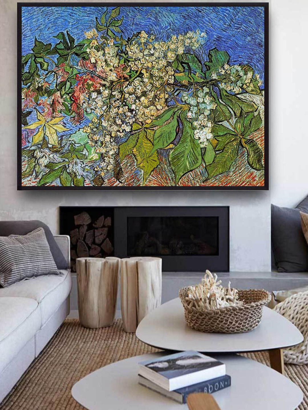 The Art House Green & Blue Blossoming Chestnut Branches By Van Gogh