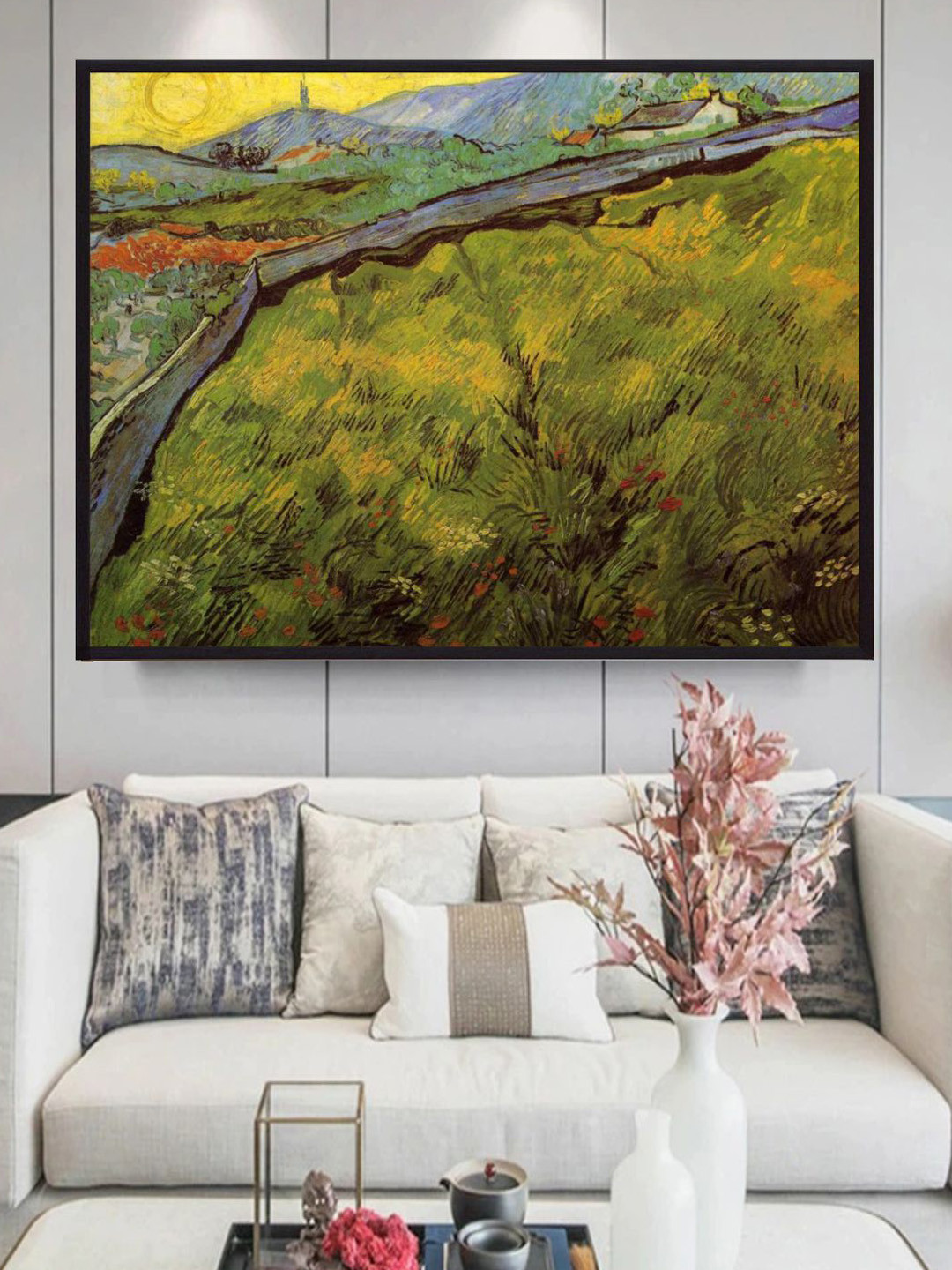 The Art House Field Of Spring Wheat At Sunrise By Van Gogh Wall Painting