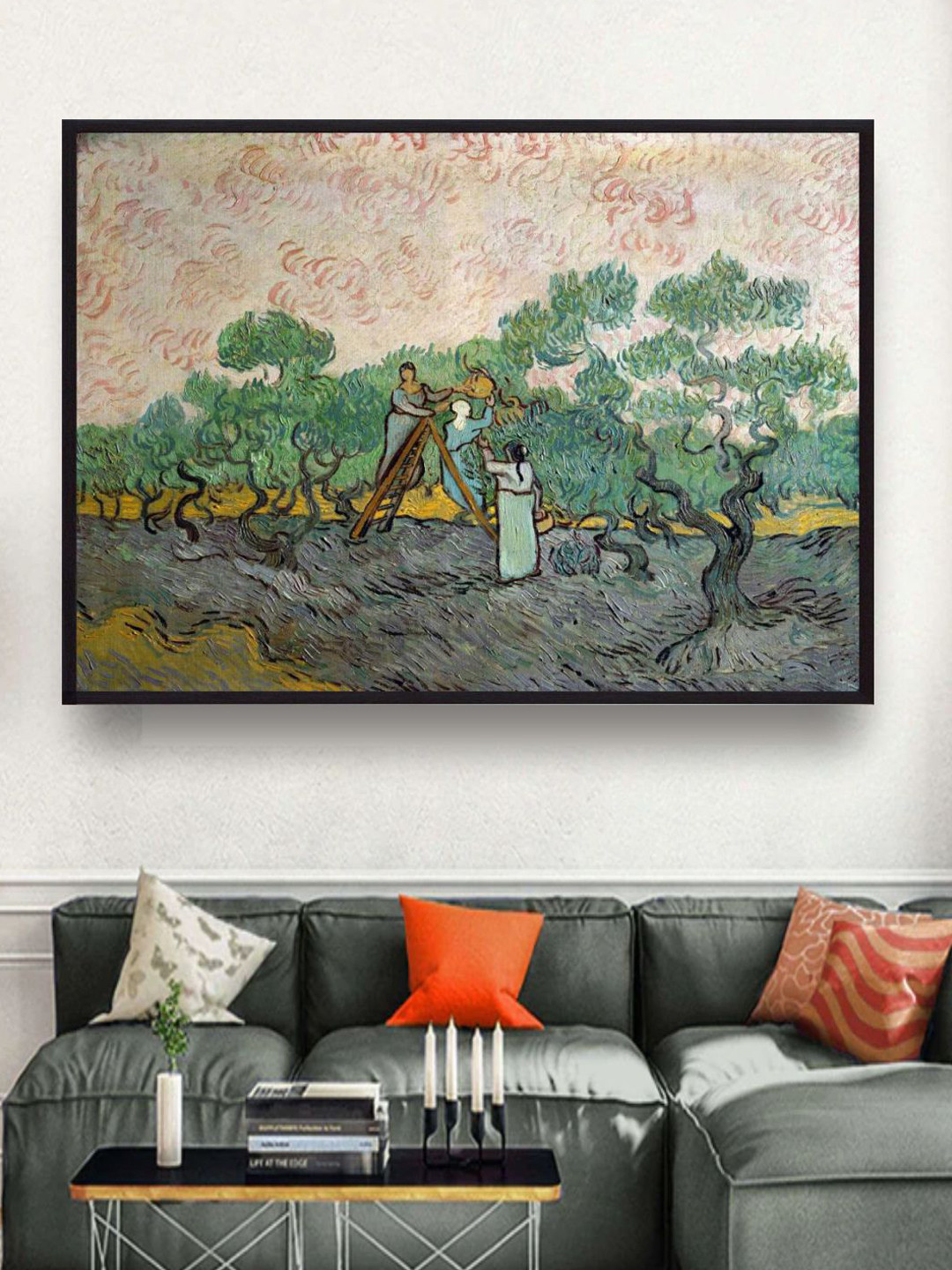 The Art House Green & Brown Nature Painting Framed Wall Art