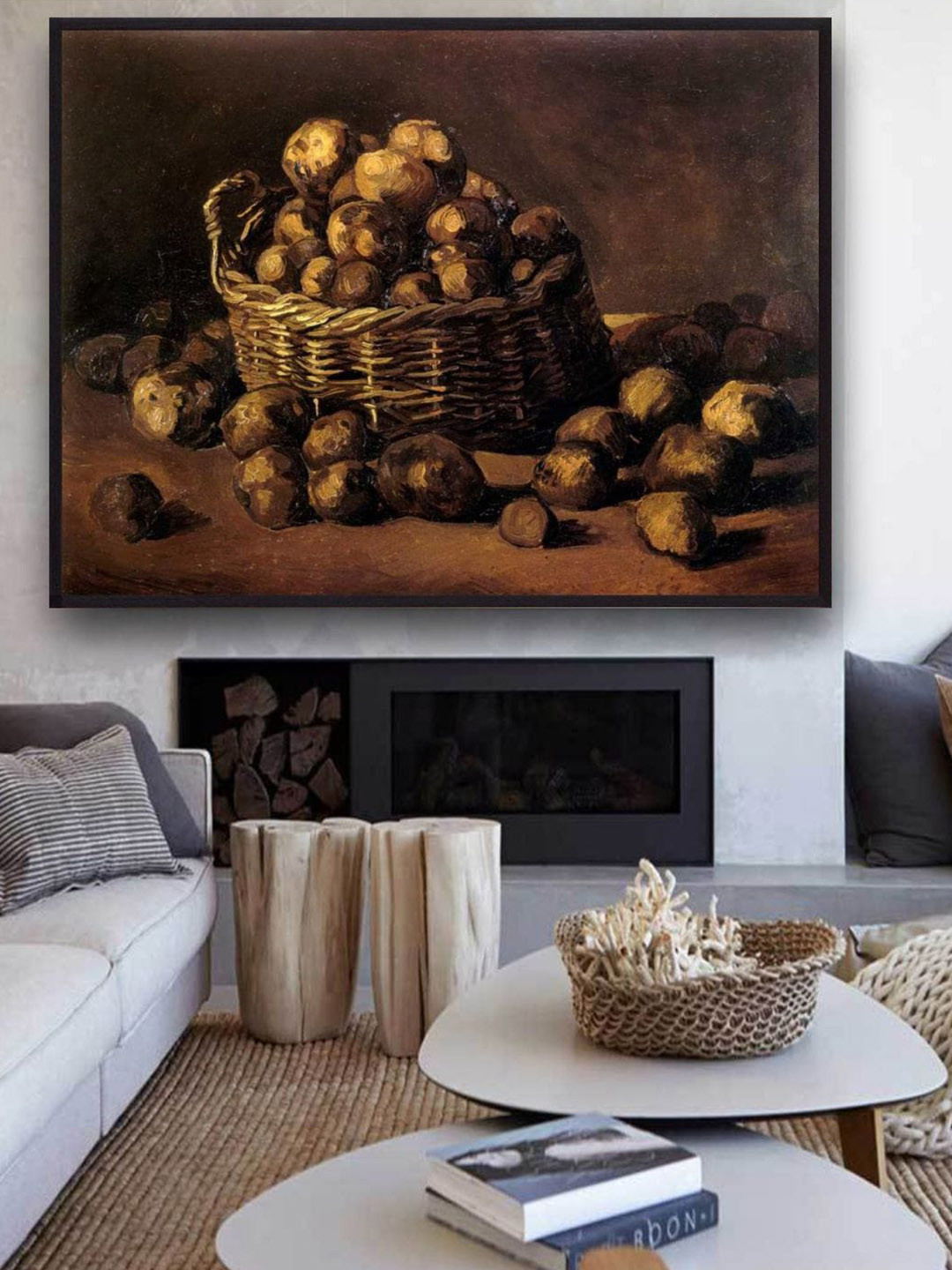 The Art House Basket Of Potatoes By Van Gogh Painting Wall Art