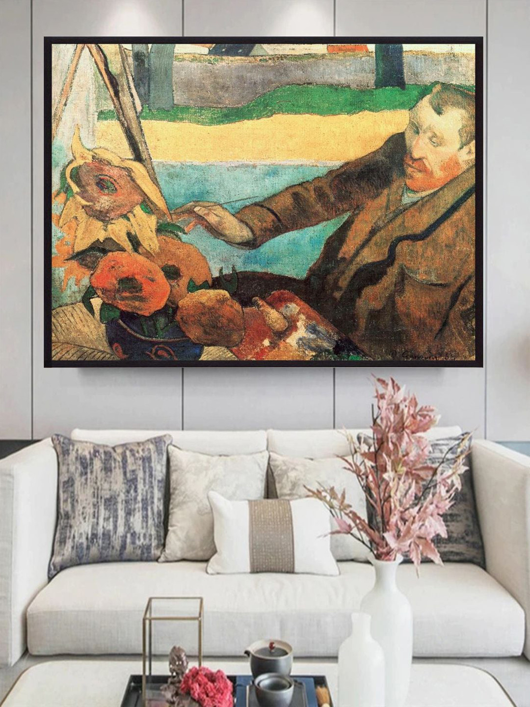 The Art House Brown & Yellow Van Gogh Painting Sunflowers By Van Gogh