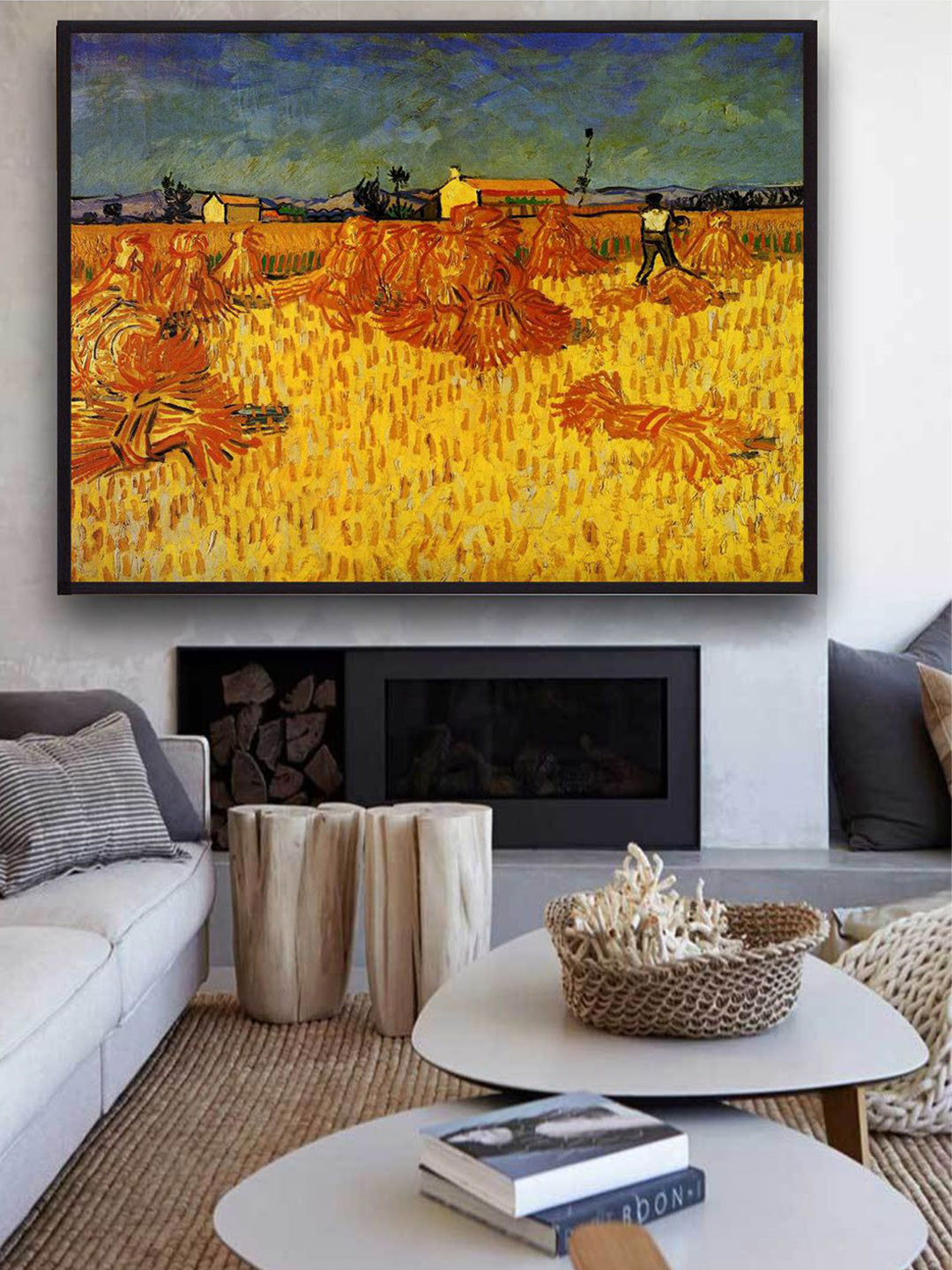 The Art House Harvest In Provence By Van Gogh Framed Wall Painting