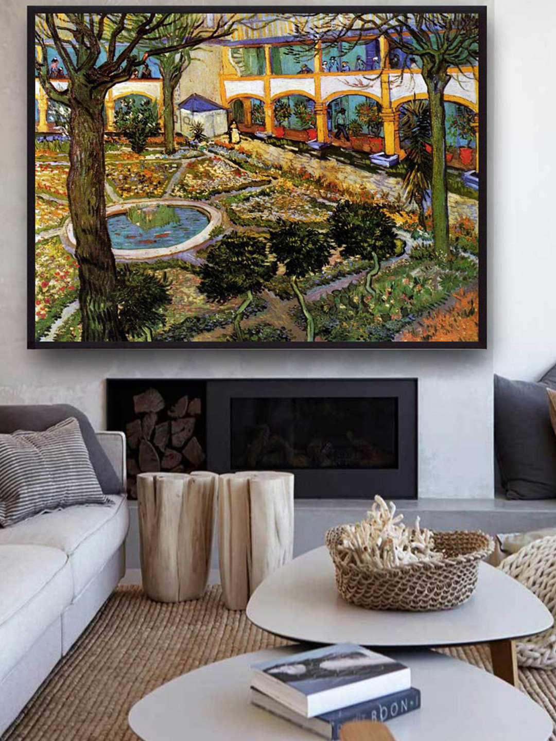 The Art House Courtyard Hospital Arles By Van Gogh Wall Painting