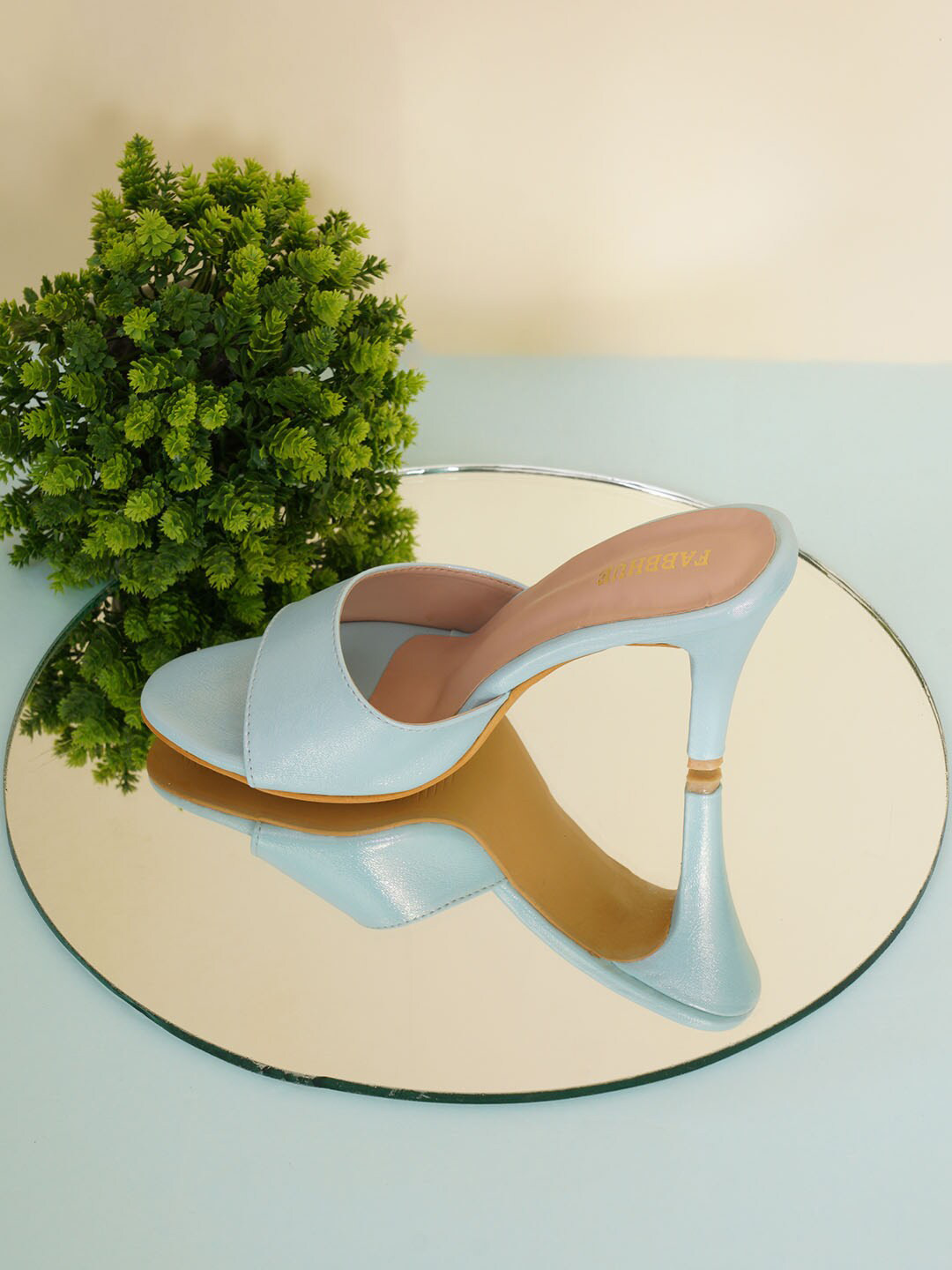 FABBHUE Peep Toes Slip On Stiletto Heels