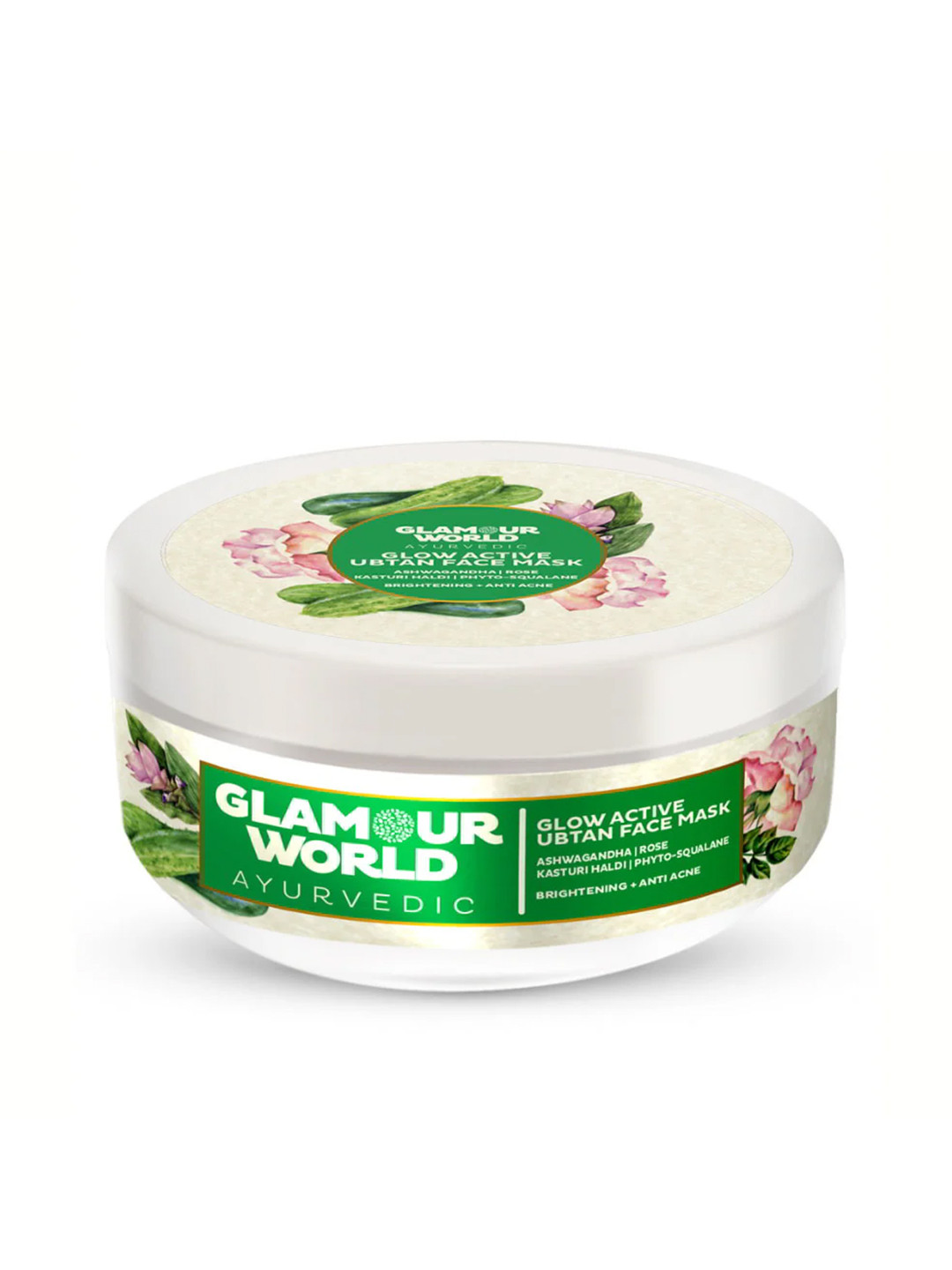 Glamour World Ayurvedic Glow Active Fairness Face Pack for Sensitive Skin - 150g