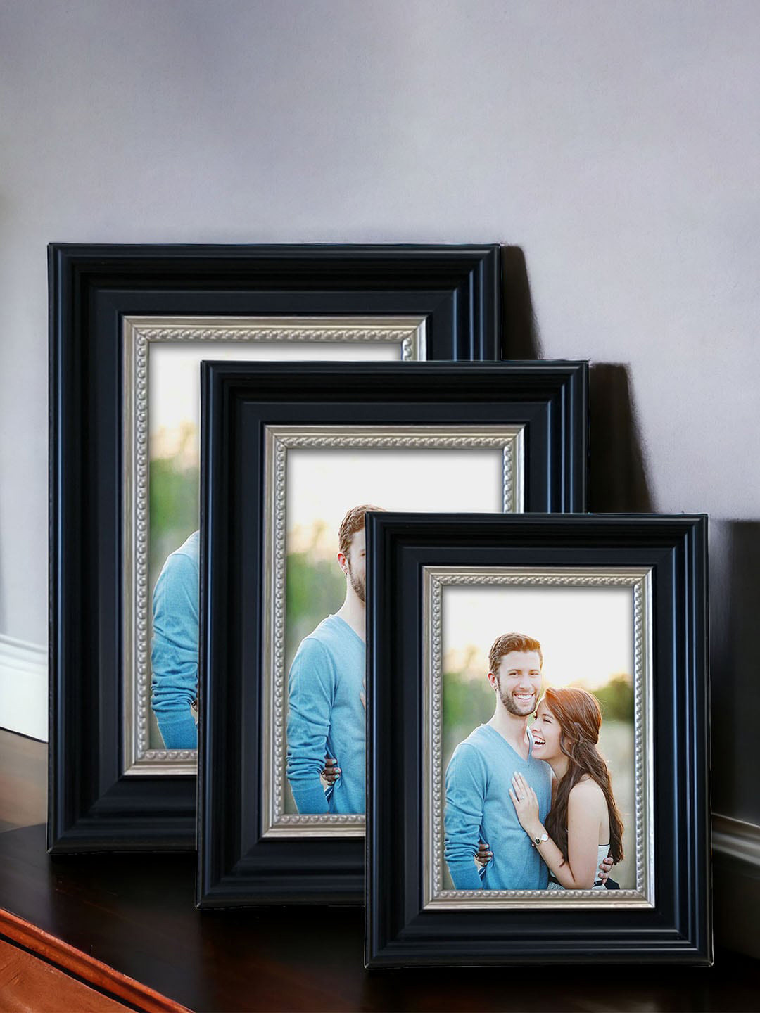 Art Street Black 3 Pieces Wooden Photo Frames