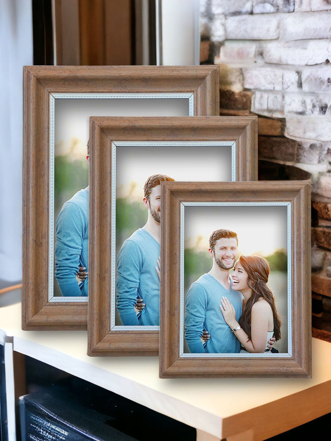 Art Street 3 Pieces Table Wooden Photo Frames