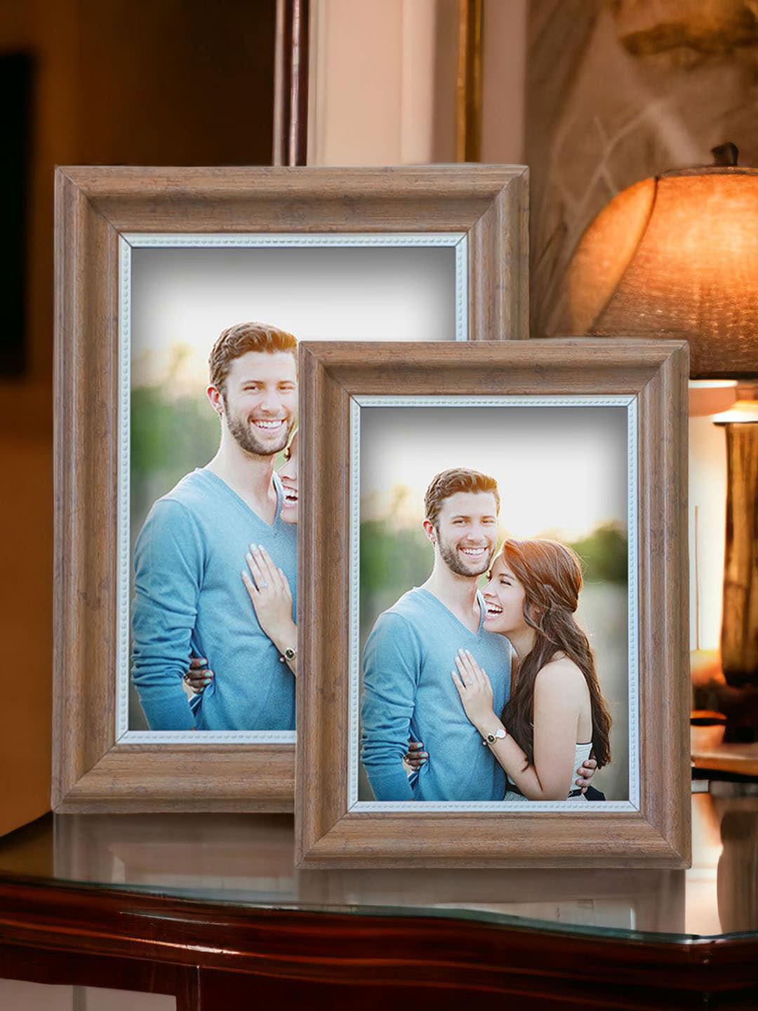 Art Street Brown 2 Pieces Wooden Photo Frames