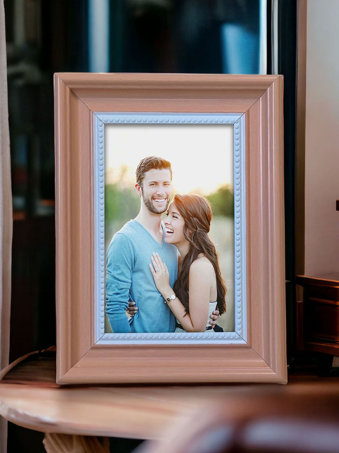 Art Street Pink & White 3D Table Top Wooden Photo Frame