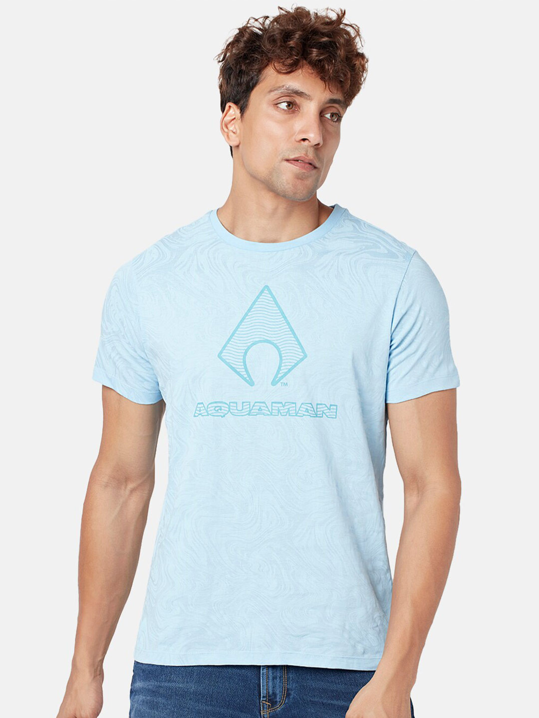 SF JEANS by Pantaloons Aqua Man Printed Casual Slim Fit T-shirt