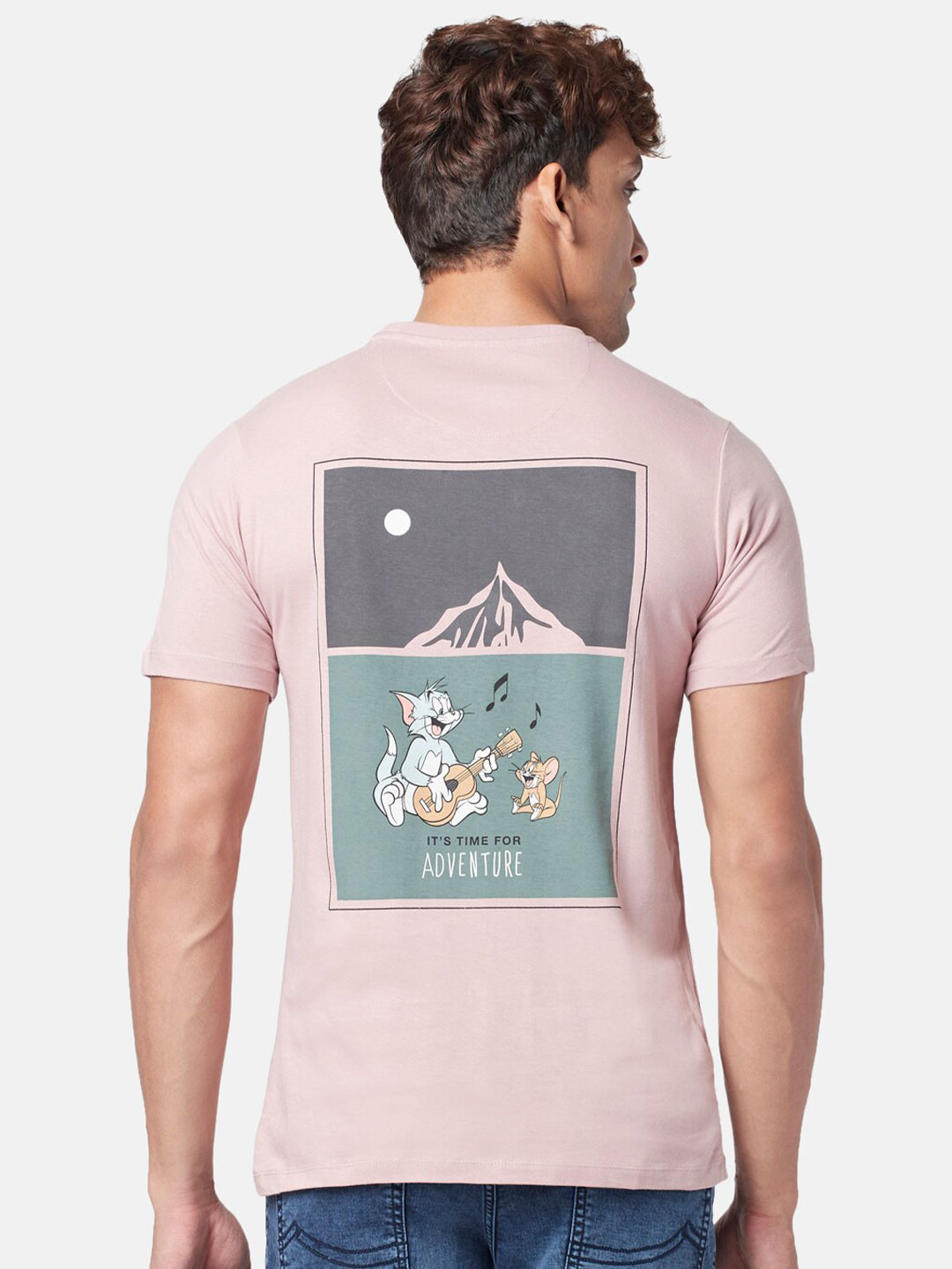 SF JEANS by Pantaloons Tom & Jerry Printed Slim Fit Cotton T-shirt