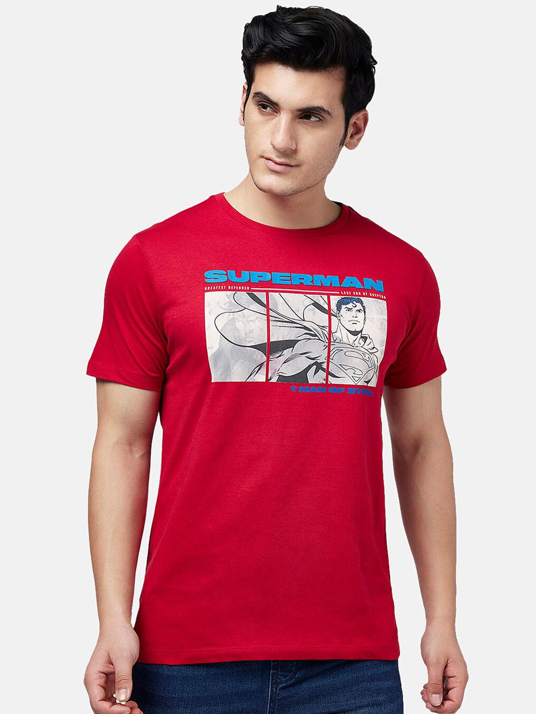 SF JEANS by Pantaloons Super Man Printed Casual Slim Fit T-shirt