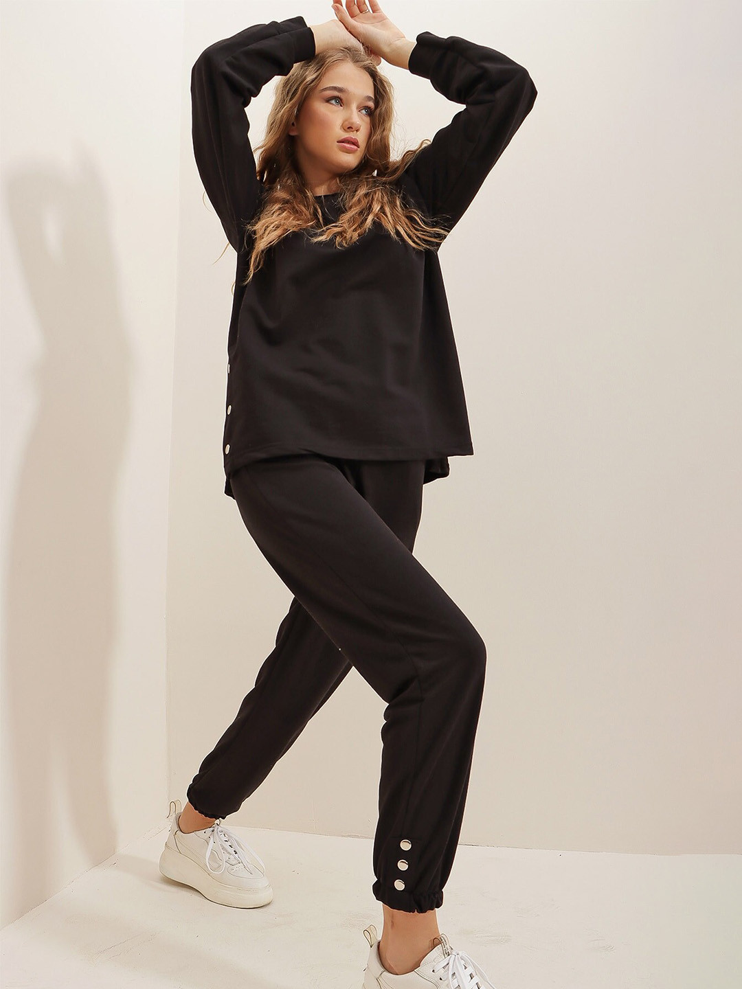 Trend Alacati stili Women Sweatshirt & Joggers Tracksuit