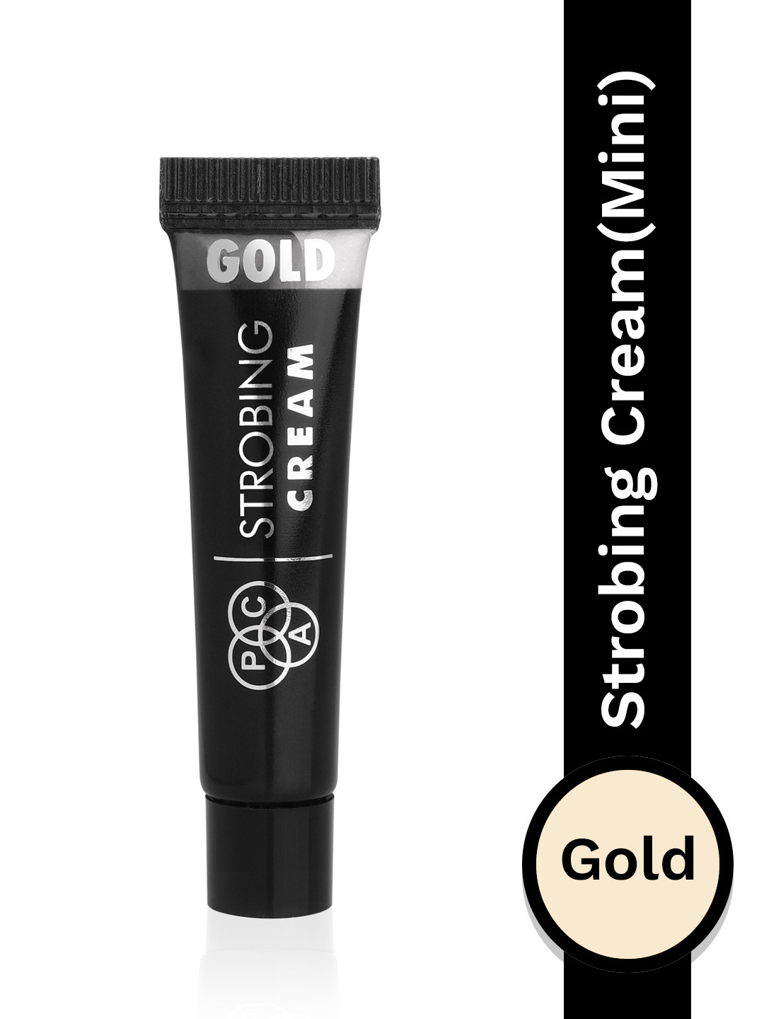 PAC Strobing Cream Mini with Fine Light Reflective Particles for Dewy Glow -Gold - 5ml