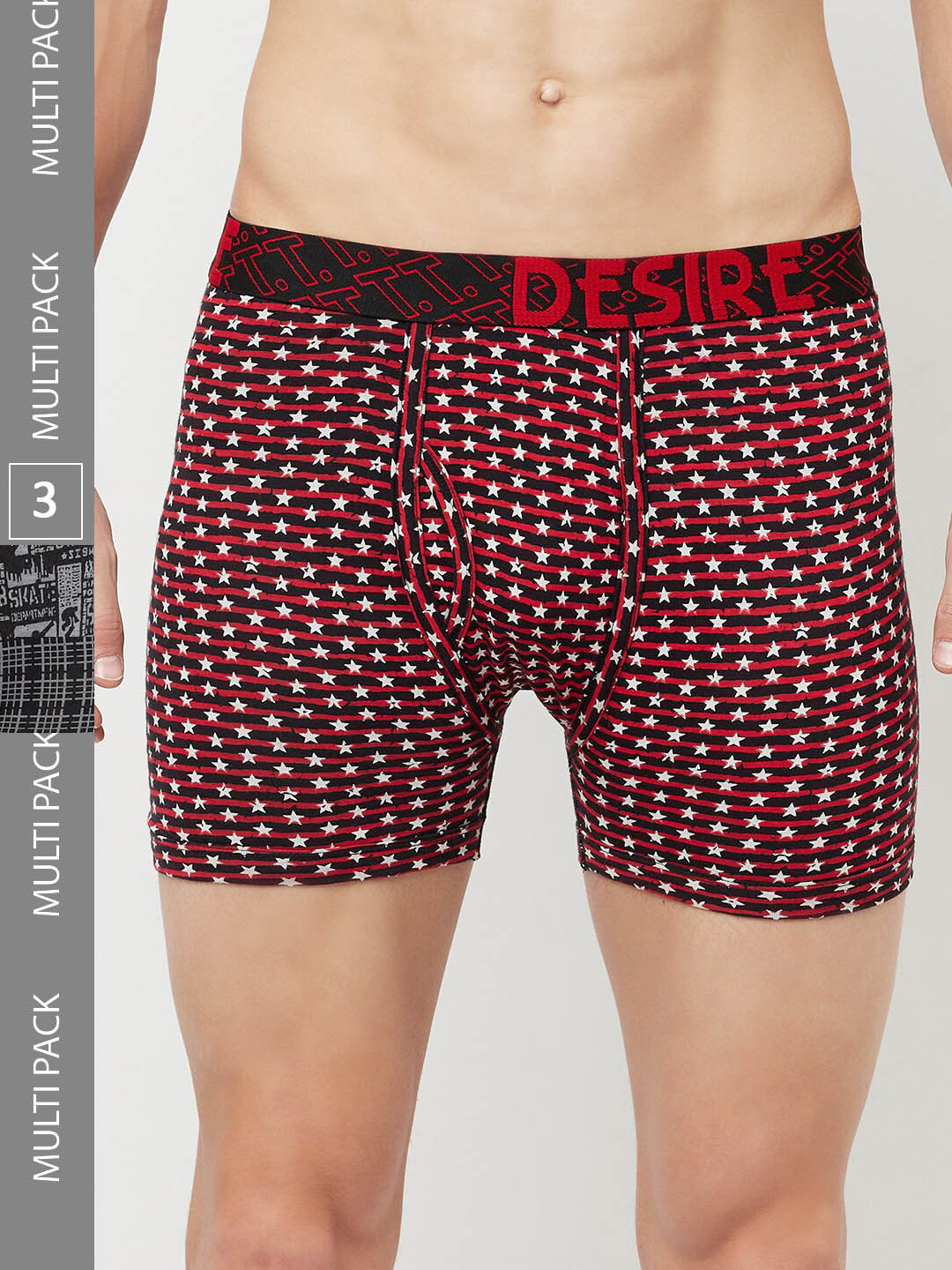 T.T. Men Pack Of 3 Desire Pure Cotton Trunks DES_PRNT_LNG_TE_PO3_BAR_95