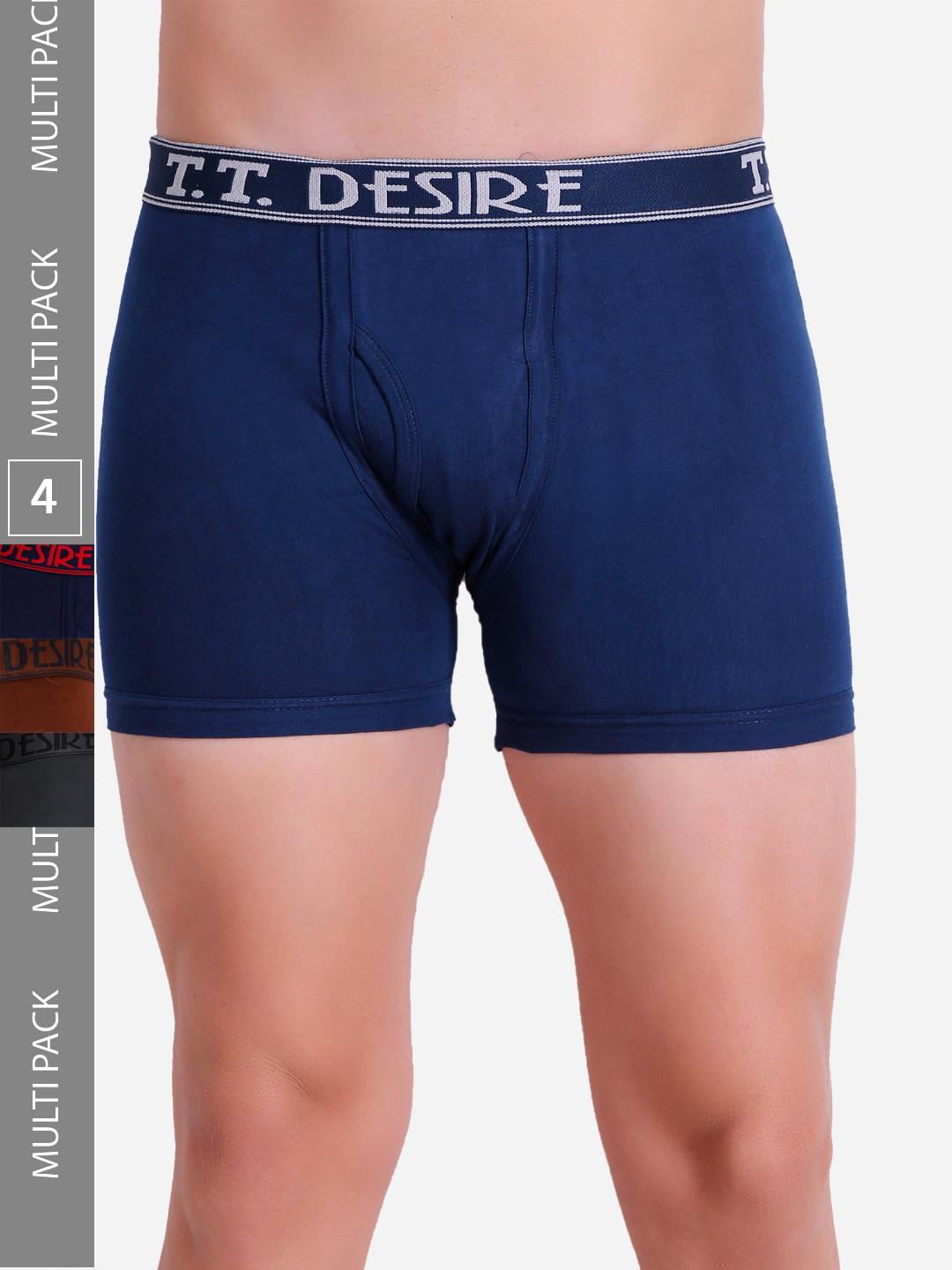 T.T. Mens Desire Fine Long 100% Combed Cotton Trunk Pack of 5