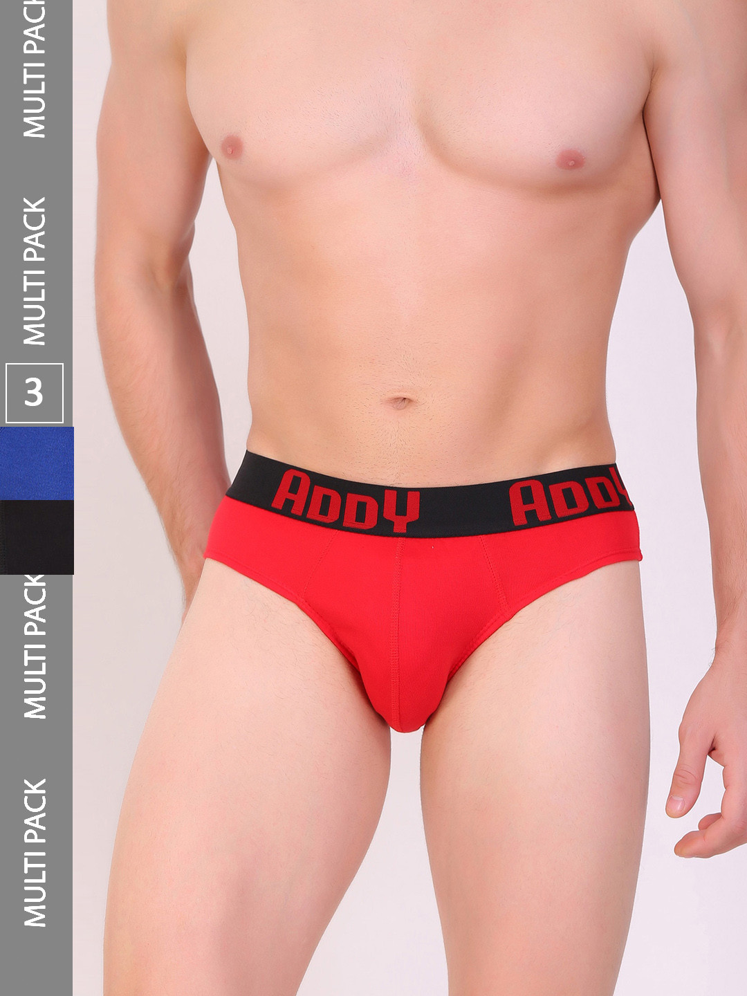 T.T. Men Addy Pure Cotton Brief Solid Pack of 3 Brief Assorted