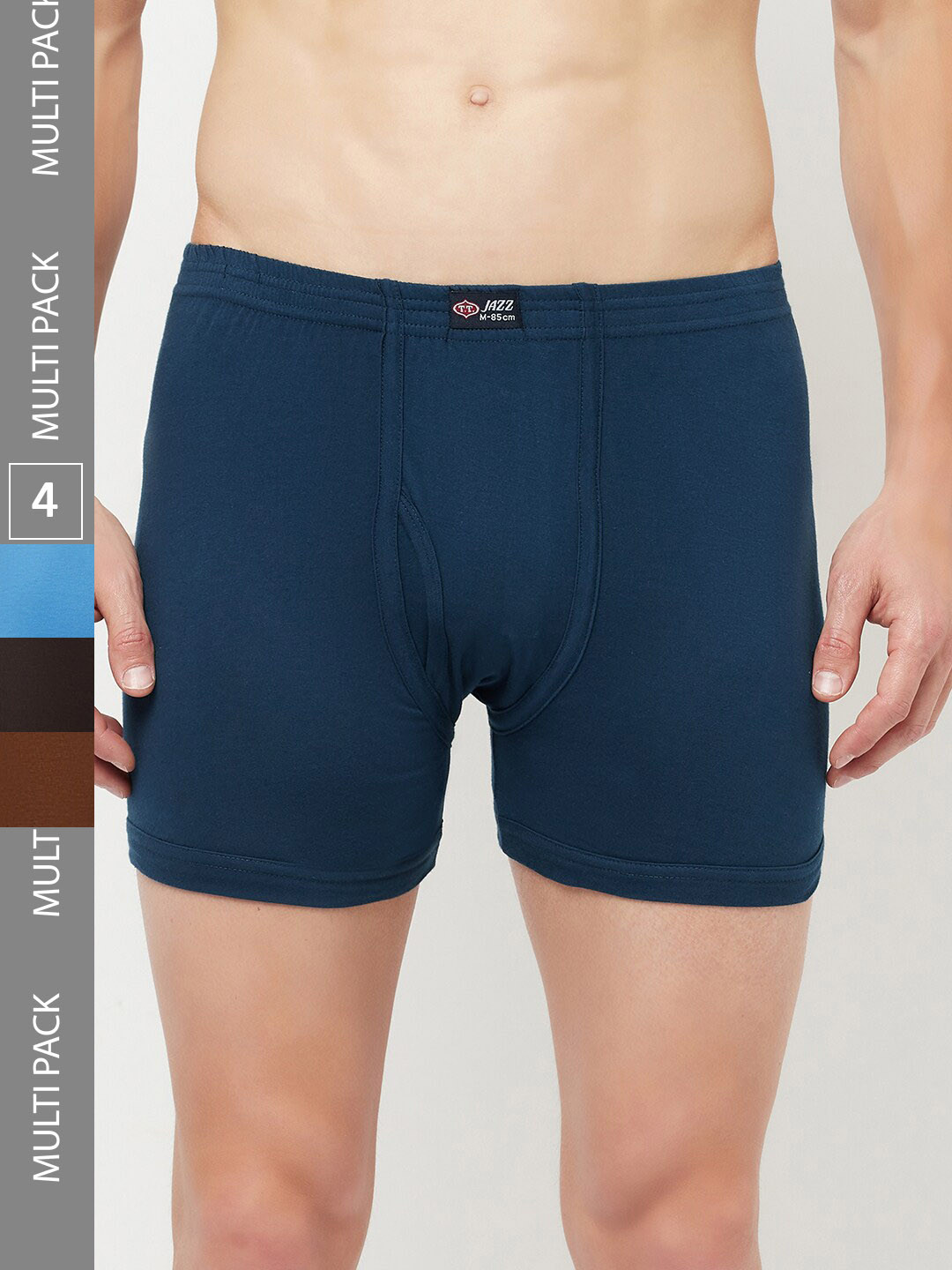 T.T. Mens Plus Size Pack Of 5 Jazz Pure Cotton Trunks JAZ_FL_IE_PO5_MIX2_105