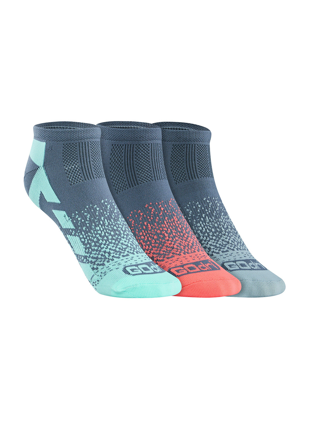 Skechers Women Pack Of 3 Patterned Non Terry Low Cut Ankle Length Socks